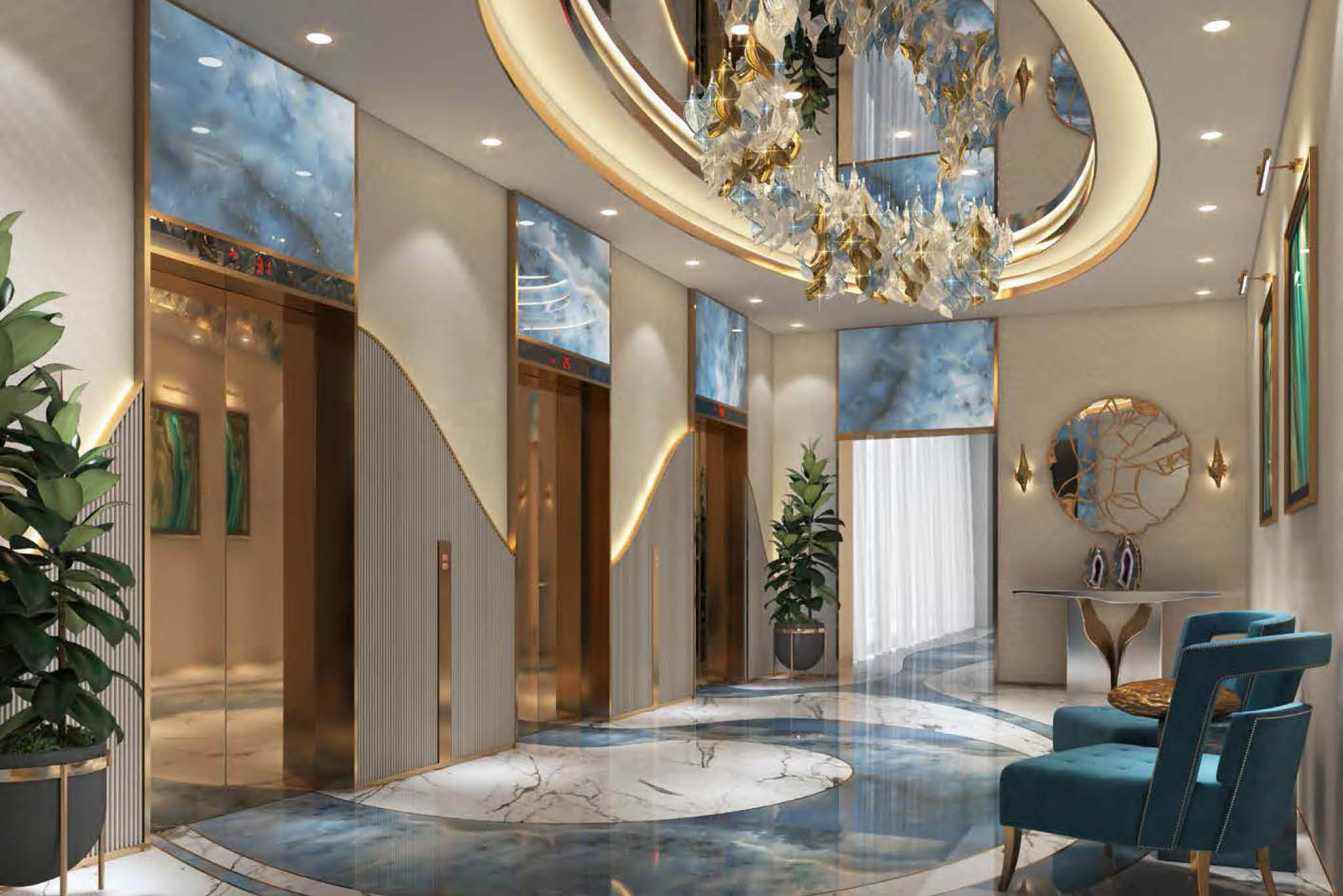 Interior of Properties in Chic Tower